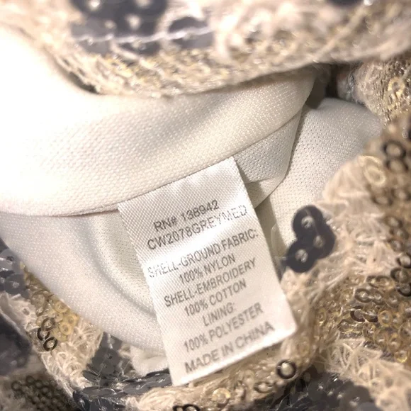 Charming Charlie Size Small Sort Party Dress.Covered in Gold and Silver Sequins - Picture 9 of 9